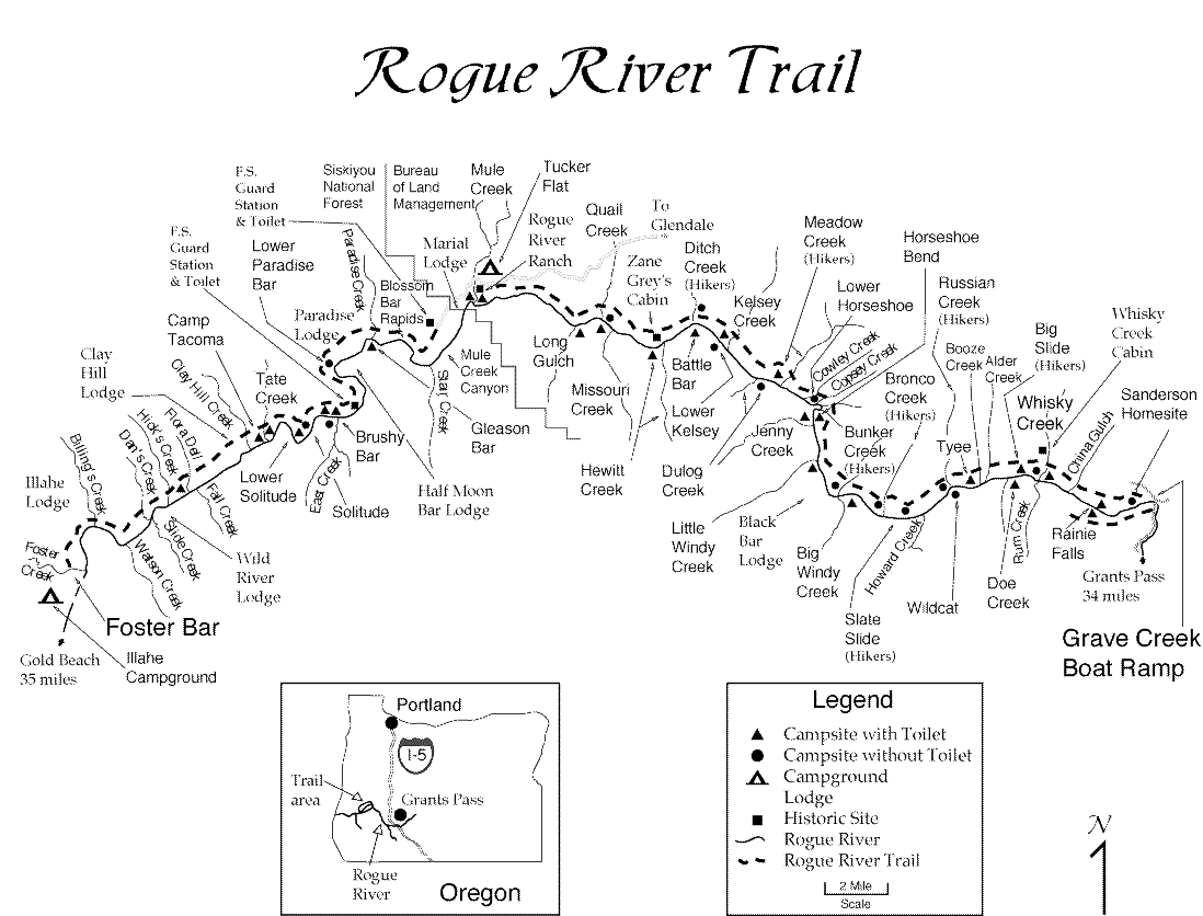 Rogue River Trail Map