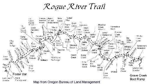 Map of Rogue River Trail